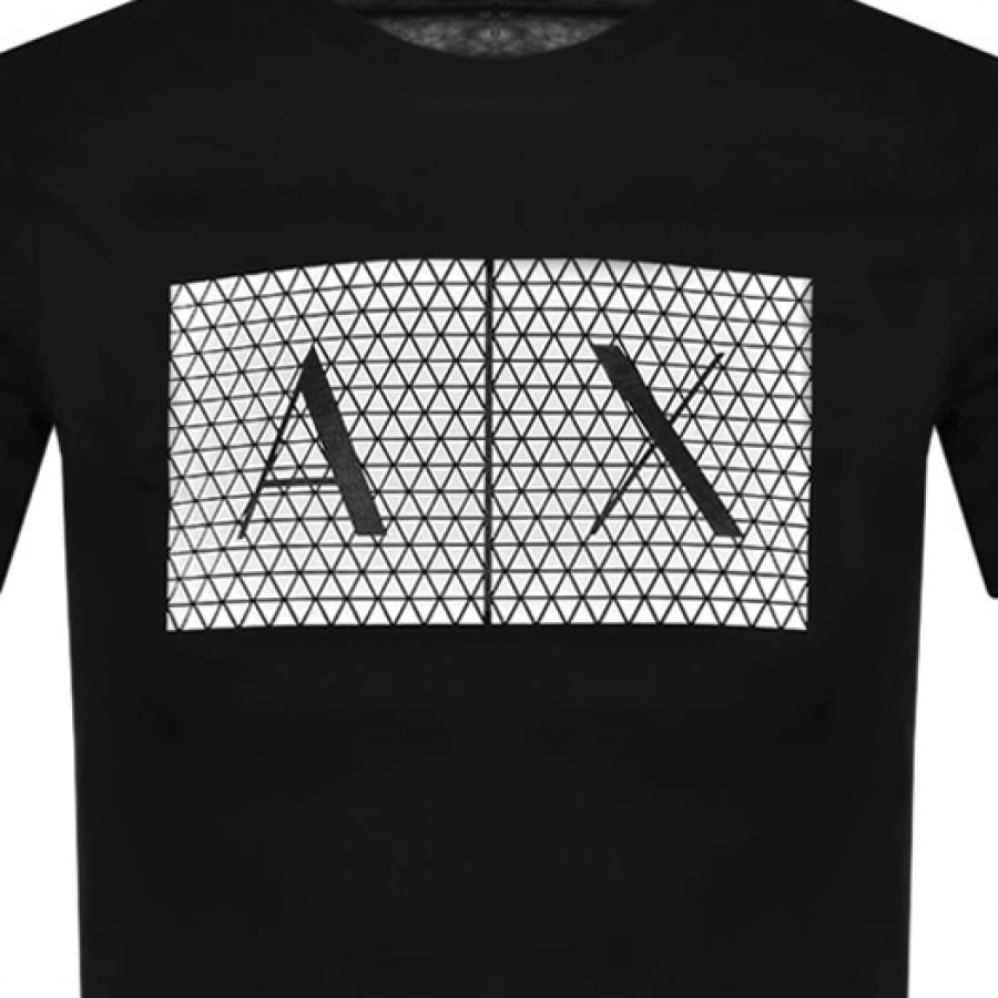 Alternative Image for ProductArmani Exchange Crew Neck Logo T Shirt Black3